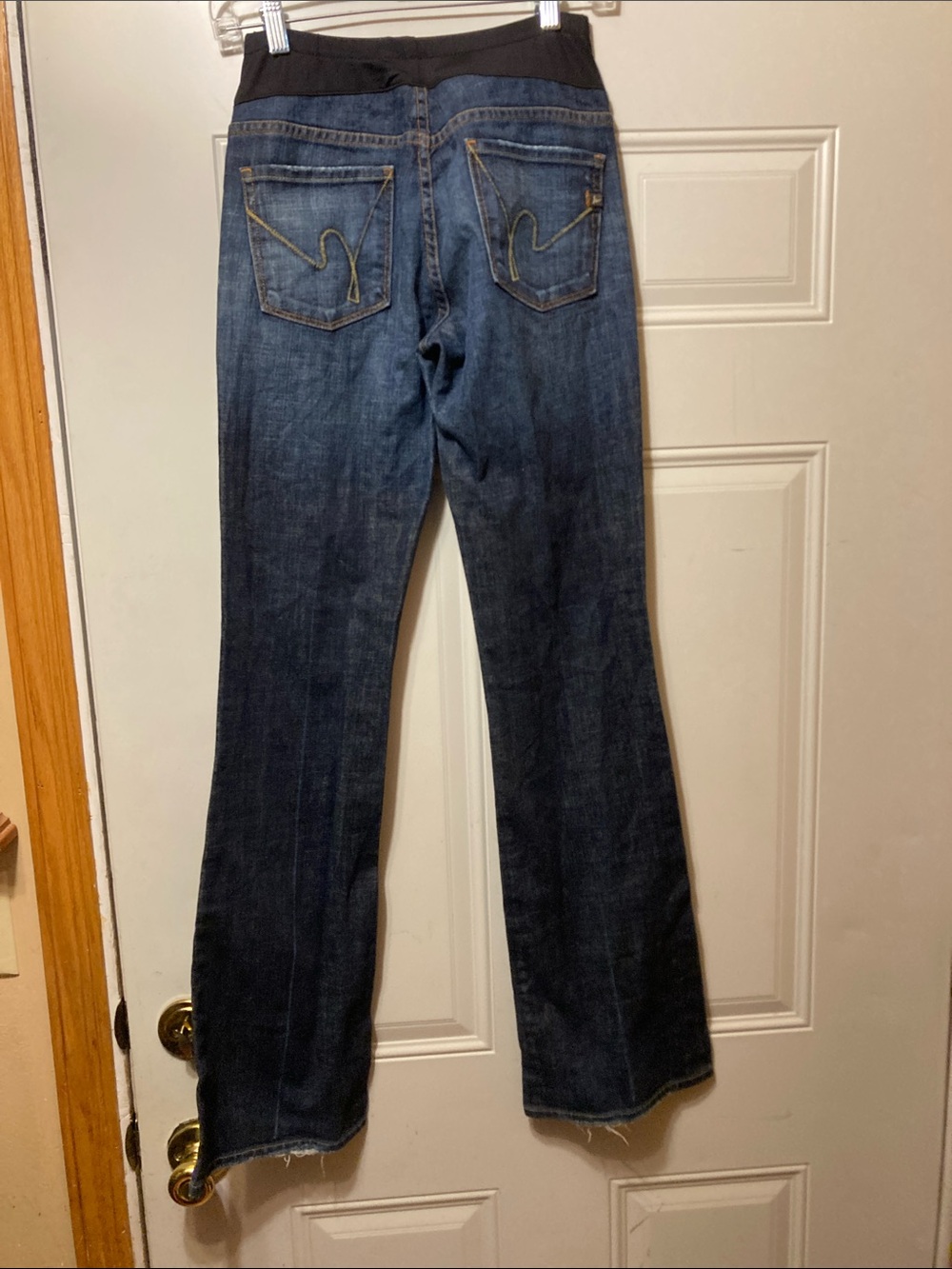 Citizens of Humanity Dark Blue Maternity Bootcut Jeans with Stretch Waistband 27